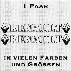 Renault mit Logo Aufkleber 1 Paar. Jetz bestellen! ✅