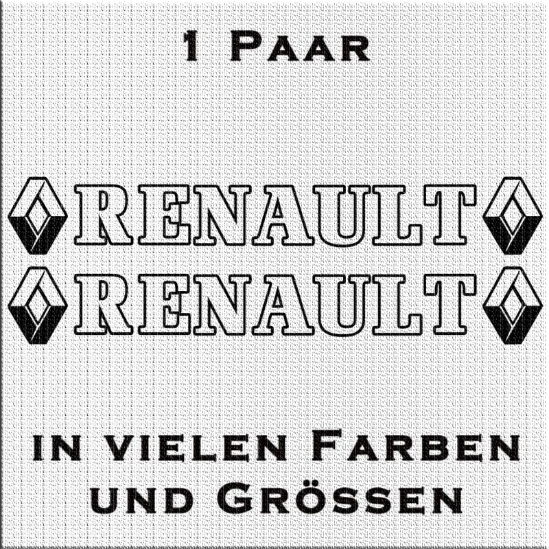 Renault mit Logo Aufkleber in Kontur preiswert bei