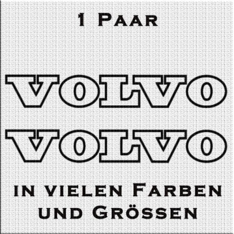 Volvo Schriftzug in Kontur Aufkleber Paar