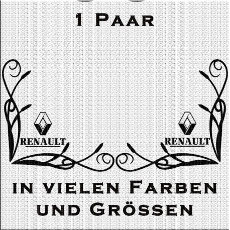 Fensterdekor Renault mit Schriftzug Aufkleber Paar.Jetzt bestellen!✅