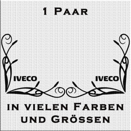 Fensterdekor Iveco Schriftzug Aufkleber Paar.Jetzt bestellen!✅