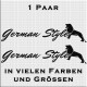 German Style Aufkleber Variante 1 Aufkleber Paar.Jetzt bestellen!✅