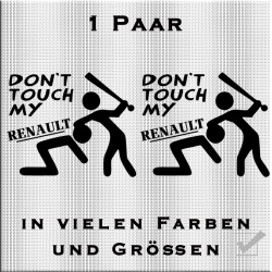 Don't touch my Renault Aufkleber Paar. Jetzt bestellen!✅