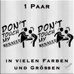 Don't touch my Renault Woman Aufkleber Paar. Jetzt bestellen!✅
