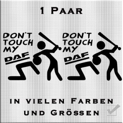 Don't touch my DAF Aufkleber Paar