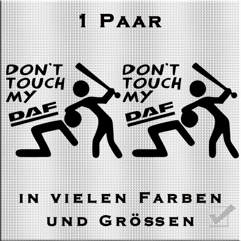 Don't touch my DAF Aufkleber Paar preiswert bei