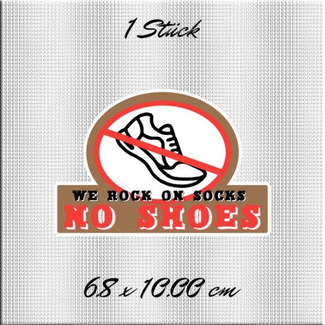 No Shoes Aufkleber bedruckt. Jetzt bestellen!✅
