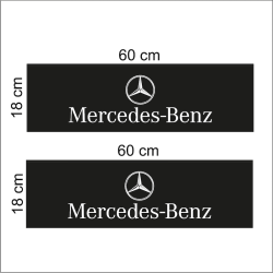 Mercedes Schmutzfänger Paar bedruckt - 60 x 18 cm - Jetzt bestellen! ✅