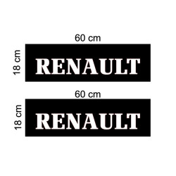 Renault Schmutzfänger Paar bedruckt - 60 x 18 cm