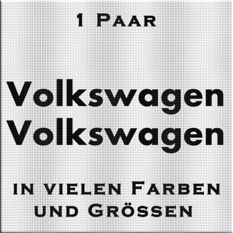 Volkswagen Aufkleber Paar