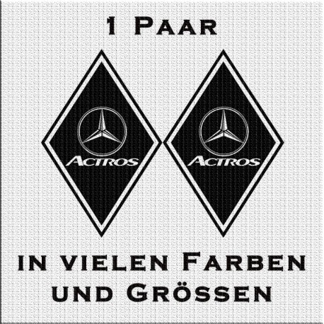 1 Paar Mercedes ACTROS Sticker Seitenfenster Aufkleber Decal !