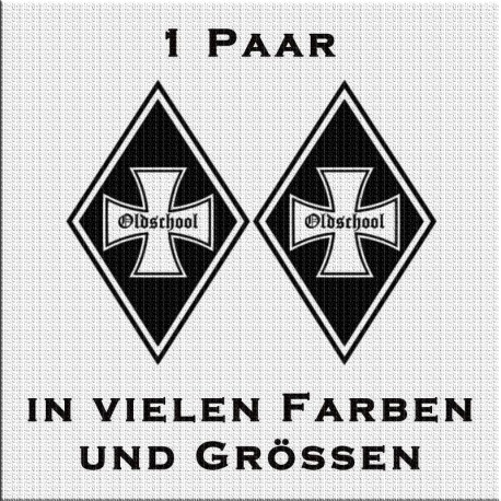 Raute Aufkleber Paar Eisernes Kreuz Oldschool jetzt bestellen!✅