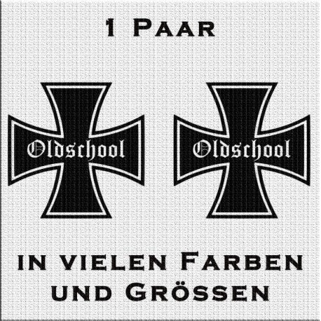 Eiserne Kreuz Aufkleber Paar Oldschool. Jetzt bestellen!✅