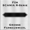 Hintergrund für Scania Schriftzug am Frontgrill. Jetzt bestellen! ✅