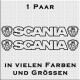 Scania mit Logo Aufkleber in Kontur 1 Paar. Jetzt bestellen! ✅