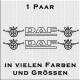 DAF mit Logo Aufkleber in Kontur 1 Paar. Jetzt bestellen!✅
